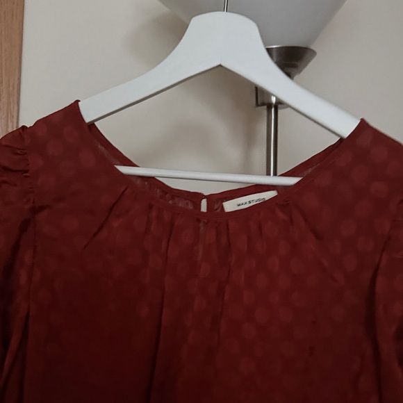 Max Studio Deep Red Blouse - Picture 2 of 4